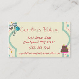 Backen und Bäckerei-Butike, Polka-Punkt Visitenkarte