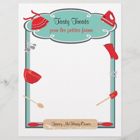 Backen und Kochen Flyer Letterhead (Vorne)