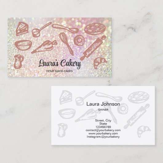 Backen und Kochen Visitenkarte (Vorne/Hinten)