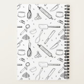 Backen Utensil Gemustert Notizblock (Rückseite)