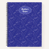 Backen Utensil Muffin Mehl Zucker Nahtloses Muster Notizblock (Vorderseite)