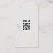 Backen Utensil QR Code Grau Gold Bäckerei Visitenkarte (Rückseite)