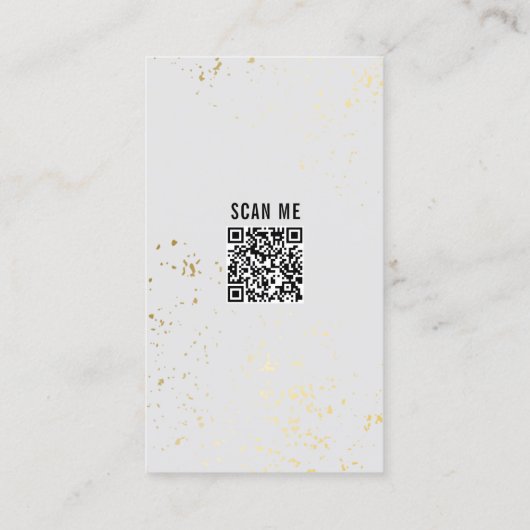 Backen Utensil QR Code Grau Gold Bäckerei Visitenkarte (Rückseite)