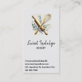 Backen Utensil QR Code Grau Gold Bäckerei Visitenkarte (Vorderseite)