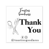 Backen Utensits Vielen Dank Business Name Bäckerei Permastempel (Design)