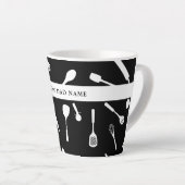 Backen Vater Black Kitchen Tool Muster Latte Tasse (Rechte Ecke)
