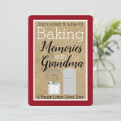 Backen von Erinnerungen mit Oma-Einladung Einladung (Stehend Vorderseite)