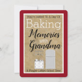 Backen von Erinnerungen mit Oma-Einladung Einladung (Vorderseite)