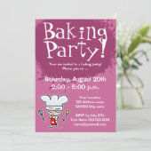 Backen von Party Einladungen| Benutzerfreundliche  Einladung (Stehend Vorderseite)
