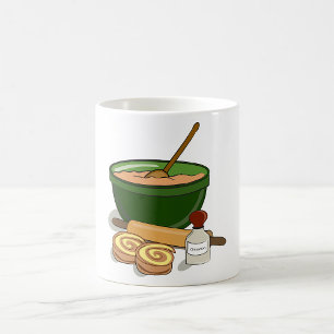 Backen von Zimtrollen Kaffeetasse