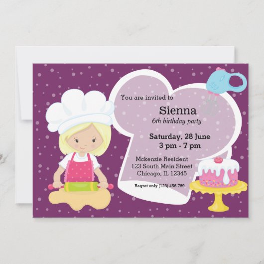 Backen * wählen Sie Hintergrundfarbe Einladung (Vorderseite)