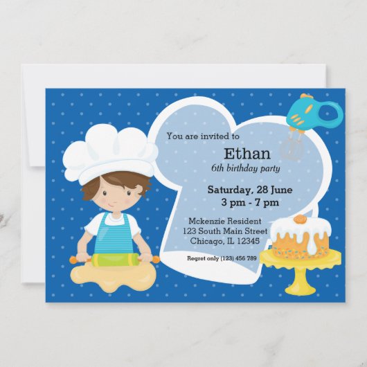 Backen * Wählen Sie Ihre Hintergrundfarbe Einladung (Vorderseite)