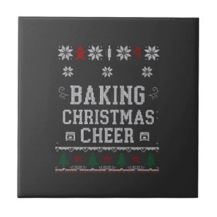 Backen Weihnachtsfreude Lebkuchen Ofen Strickmuste Fliese