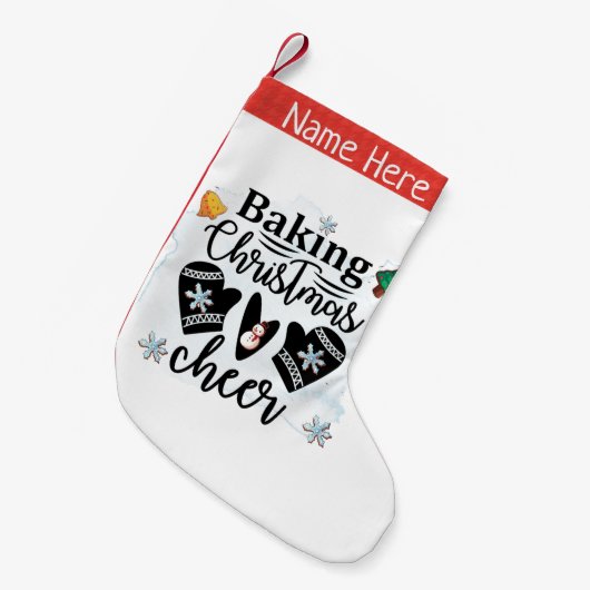 Backen Weihnachtsgeschenk Kleiner Weihnachtsstrumpf (Vorderansicht (hängend))