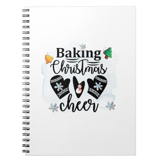 Backen Weihnachtsgeschenk Notizblock (Vorderseite)