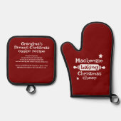 Backen Weihnachtsgeschenk Ofenhandschuh & Topflappen-Set (Vorderseite)