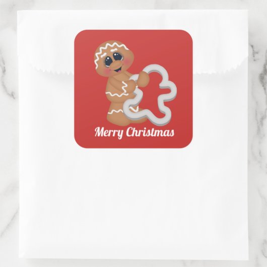 Backen Weihnachtsgingerbrot hinzufügen Aufkleber (Tasche)