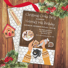 Backen Weihnachtskekse Party Einladung