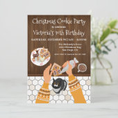 Backen Weihnachtskekse Party Einladung (Stehend Vorderseite)
