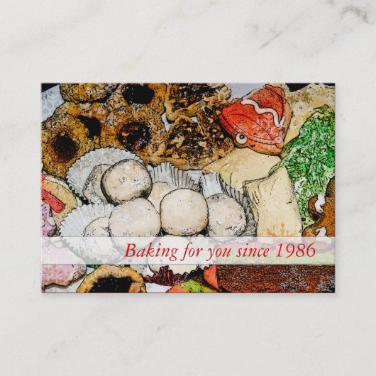 Backen - Weihnachtskekse Visitenkarte (Vorderseite)