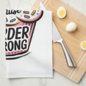 Backen, weil Mord falsch ist Geschirrtuch (Viertel Falte)