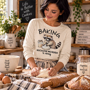 Backen, weil Mord falsch ist, lustiger Waschbär-Bä Tri-Blend Shirt