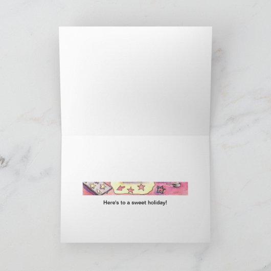 Backen-Zuckerplätzchen-Karte Feiertagskarte (Innenseite)