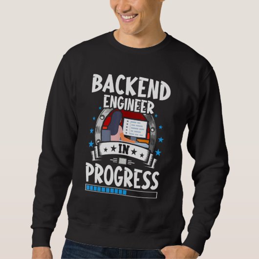 Backend Engineer In Progress Trainee Student Sweatshirt (Vorderseite)