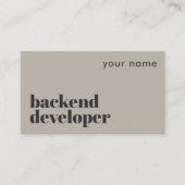 Backend-Entwickler moderne Visitenkarte (Vorderseite)