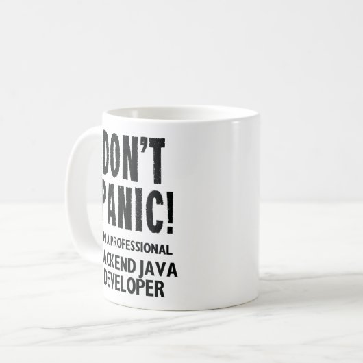 Backend Java Developer Kaffeetasse (Vorderseite Links)