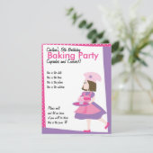 Backend Süsse Lila Einladung (Stehend Vorderseite)