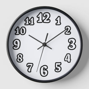 Backend Zahlen Wall Clock - Einzigartig optisch Uhr