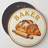 Bäcker 🥐 Artisan-Bäckerei Button (Vorne & Hinten)