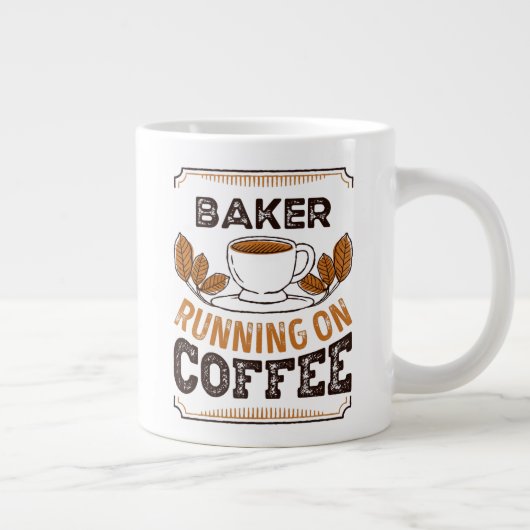 Bäcker auf dem Coffee-Coffein-Geschenk Jumbo-Tasse (Rechts)