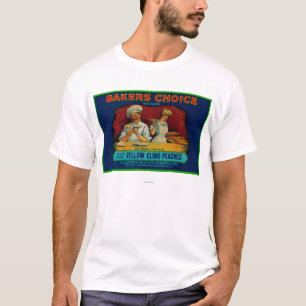 Bäcker-auserlesener Pfirsich-Aufkleber T-Shirt