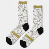 Bäcker backen Brot und Gebäck, Erntedankfest Socken (Linkes Detail)