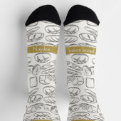 Bäcker backen Brot und Gebäck, Erntedankfest Socken (Oben)