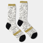 Bäcker backen Brot und Gebäck, Erntedankfest Socken (Rechts)