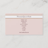 Bäcker, Bäckerei, Gebäck-Kochs-Geschäfts-Karte Visitenkarte (Rückseite)