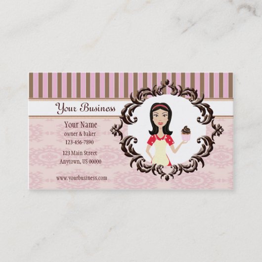 Bäcker, Bäckerei, Gebäck-Kochs-Geschäfts-Karte Visitenkarte (Vorderseite)