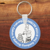 Bäcker, Backwaren und Backwaren Schlüsselanhänger (Rückseite)