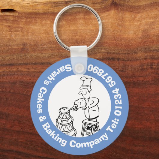 Bäcker, Backwaren und Backwaren Schlüsselanhänger (Vorderseite)
