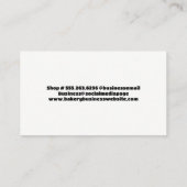 Bäcker, der etwas Brot zubereitet Visitenkarte (Rückseite)