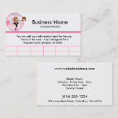 Bäcker-/des Bäckerei-/Gebäck-Kochs-(D1) häufige Treuekarte (Vorne/Hinten)