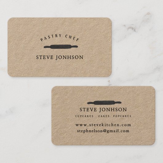 Bäcker, die Button-berufliches modernes Visitenkarte (Vorne/Hinten)
