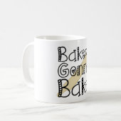 Bäcker, die gehen, Kaffeetasse zu backen (Vorderseite Links)