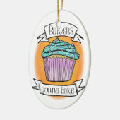 Bäcker, die gehen zu backen keramik ornament (Links)