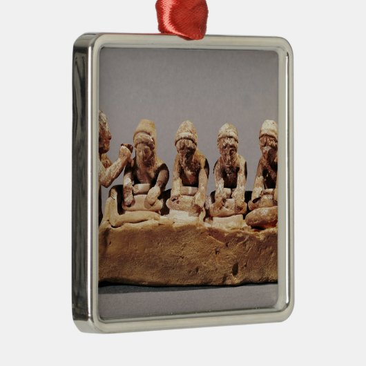 Bäcker, die Teig bei Thebes kneten Silbernes Ornament (Rechts)