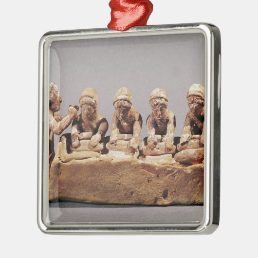 Bäcker, die Teig bei Thebes kneten Silbernes Ornament (Links)