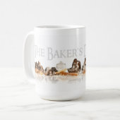 Bäcker Dutzend Dachshund-Jagdhund-Welpen-Tasse Kaffeetasse (Vorderseite Links)